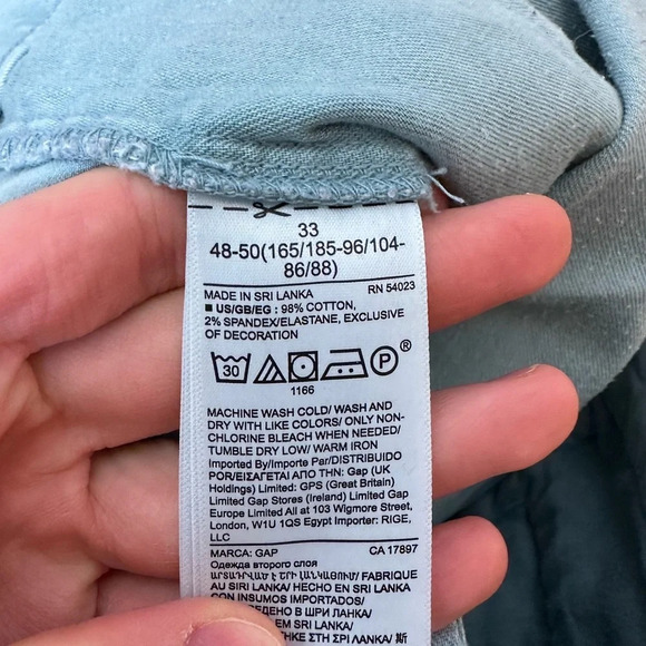 The Gap Men’s Stretch Shorts Sz 33 in Light Blue - Picture 3 of 4